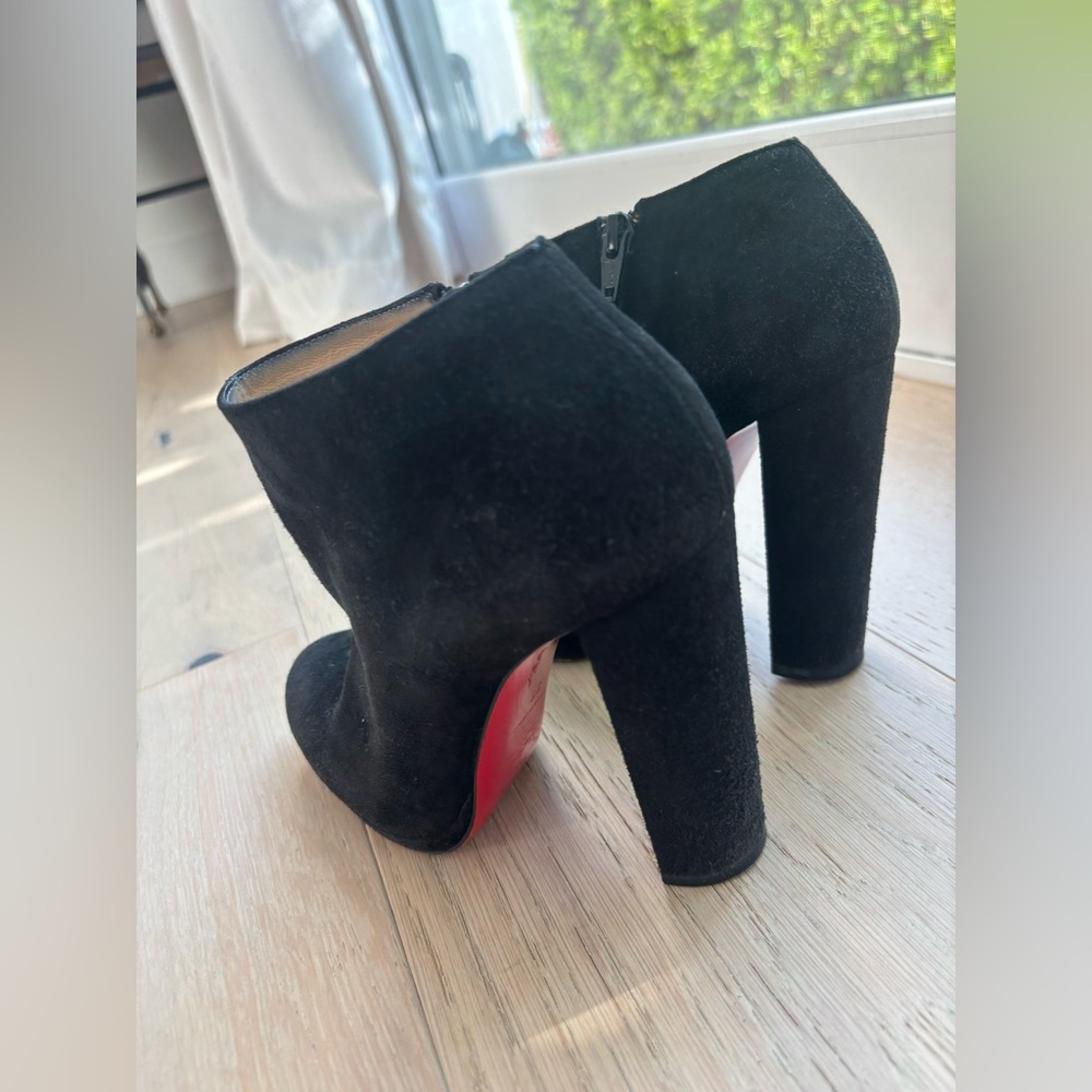 Christian Louboutin Black Suede Ankle Boots 36
